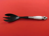 Acorn by Georg Jensen Sterling Silver Salad Serving Fork w/ Horn 9"