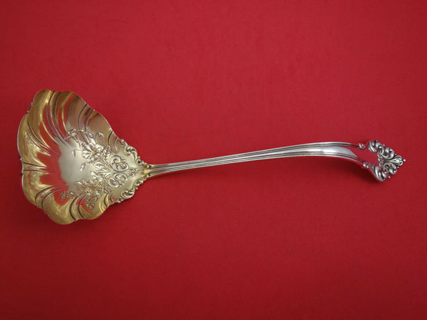 Elegante by Reed and Barton Sterling Silver Soup Ladle GW with Flowers 11 1/2"