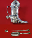 Grande Baroque Wallace Sterling Silver Cocktail Set + Texas Cowboy Boot Pitcher