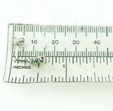 14k White Gold Genuine Natural Emerald and Diamond Drop Earrings (#J5072)