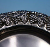 Sterling Silver Wine Coaster with Grapes 4 1/4" Diameter x 1" Tall (#4760)