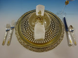 Saint Dunstan Chased Gold by Gorham Sterling Silver Flatware Set 32 Pcs R Mono