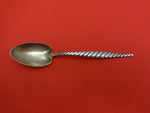 Oval Twist by Whiting Sterling Silver Demitasse Spoon Souvenir "Muskegon" GW 4"