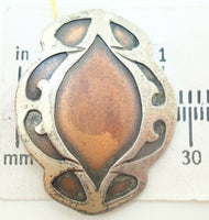 Arts and Crafts Heintz Sterling and Copper Pin (#J2520)