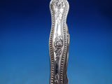 Coin Silver Folding Pocket Knife Floral and Beaded 2 Blades Vintage (#6681)