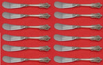 Grande Baroque by Wallace Sterling Silver Butter Spreader HH WS Paddle Set 12 pc