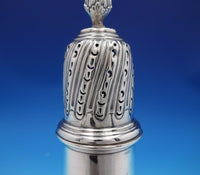 Lee and Wigfull English Victorian Sterling Silver Muffineer Large Fluted (#4894)