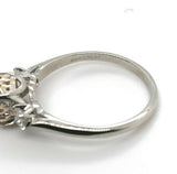 Platinum 1 Carat Total Weight Genuine Natural Diamond Rosette Ring (#J5495)
