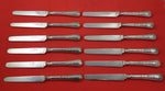 Josef Reiner Austrian .800 Silver Regular Knife Set 12pc HH w/Silverplate 8 1/4"