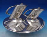 Christoph Widmann German Silverplate Tea Set 5pc Handmade Modern (#6428)