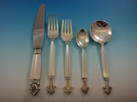 Acanthus by Georg Jensen Sterling Silver Flatware Set 8 Service 46 Pcs Dinner