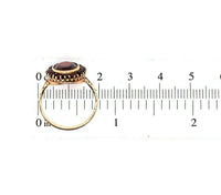 10K Yellow Gold Vintage Genuine Natural Garnet Cocktail Ring (#J5554)