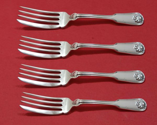Shell and Thread by Tiffany & Co. Sterling Silver Fish Fork Set 4pc AS Custom