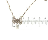 Platinum Edwardian Bow Necklace with 1ct Genuine Natural Diamond (#J5500)