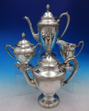 Rose Point by Wallace Silverplate Tea Set 5-Piece (#4732)