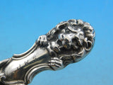 Lion By Frank Smith Wallace Sterling Silver Steak Carving Hone Old 8 1/2"