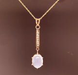 10k Yellow Gold Victorian Moonstone and Seed Pearl Lavaliere Jewelry (#J5627)