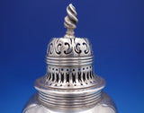 C and S Co English Estate Sterling Silver Muffineer Square Base Fancy (#7283)