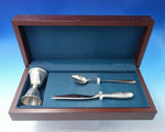 Pilgrim by Manchester Sterling Silver Bar Set 3pc Jigger Knife Spoon w/Box #5803