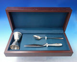 Pilgrim by Manchester Sterling Silver Bar Set 3pc Jigger Knife Spoon w/Box #5803