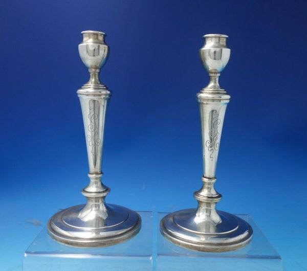 Old French by Black Starr Frost Sterling Silver Candlestick Pair #1152 (#5815)