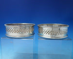 Beaded by Royal Castle Sheffield Silverplate Champagne Coaster Pair (#5860)