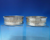 Beaded by Royal Castle Sheffield Silverplate Champagne Coaster Pair (#5860)
