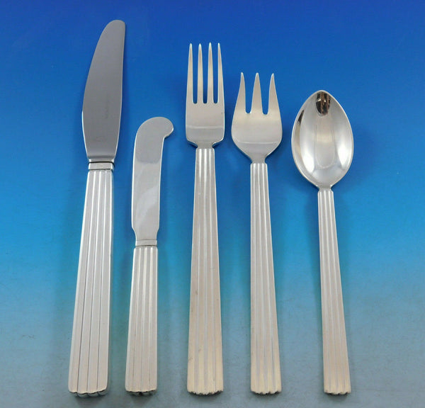 Bernadotte by Georg Jensen Sterling Silver Flatware Set Service 40 pcs Dinner