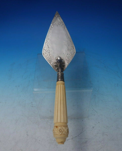 HE English Sterling Silver Trowel Bright-Cut 12 3/4" circa 1900 (#5893)
