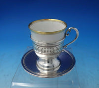 Bead by Fisher Sterling Silver Demitasse Cup with Liner and Saucer #601 (#5909)