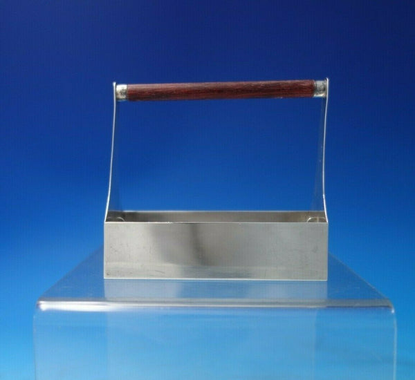 Cartier Sterling Silver Sugar Cube Holder with Wood Handle 2.3 ozt. (#5955)