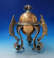 Rabbit by Joseph Heinrichs Copper Brass Silver Egg Coddler 11 3/8" x 9" (#5957)