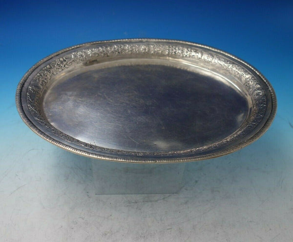 Schleissner and Sohne German .800 Silver Platter Oval with Flower Border (#6034)