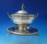 Beaded by Ball Black and Co Sterling Silver Butter Dome with Underplate (#6056)