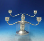 Beaded by Alan Allan Adler Sterling Silver Candlestick Pair 5" x 12" (#6065)