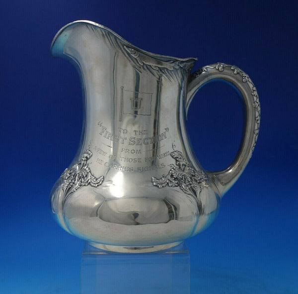 Shiebler Sterling Silver Water Pitcher Sea Life Fish Clams #2869 5 Pint (#6136)