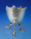 German 800 Silver Poached Egg cups Set of 6 with Chicken Feet (#6242)