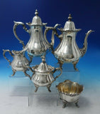 Rose Point by Wallace Silverplate Tea Set 5pc (#6285)