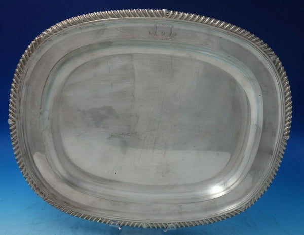 English Georgian Sterling Silver Platter Oval 17 1/2" 1821 London (#6334)