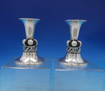 Blossom by Durham Sterling Silver Candlestick Pair #134 5 1/4" x 3 1/2" (#6380)
