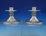 Old French by Gorham Sterling Silver Candlestick Pair #1089 3 3/4" x 4" (#6381)