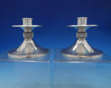 Old French by Gorham Sterling Silver Candlestick Pair #1089 3 3/4" x 4" (#6381)