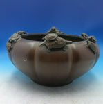 Bronze Planter Japanese Style with Applied Turtles 9 1/2" x 17" (#6383)