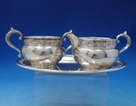 Strasbourg by Gorham Sterling Silver Sugar Creamer Set w/ Tray #1131/2/3 (#6409)