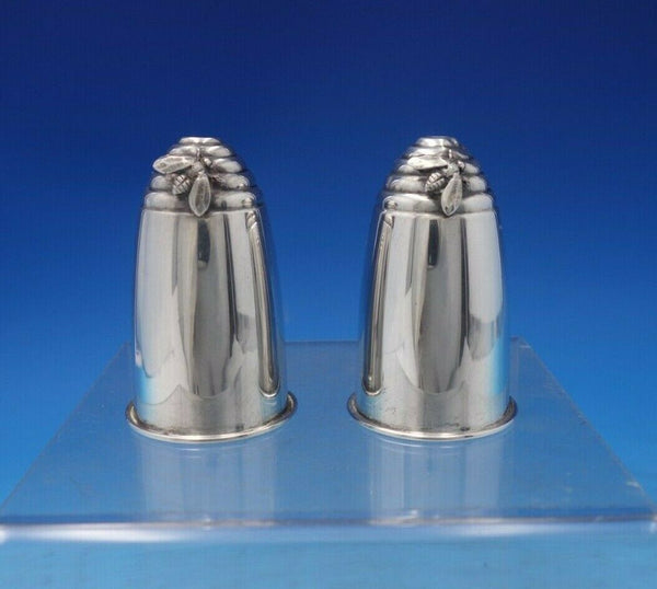 Bee by Gorham Sterling Silver Salt Pepper Shaker Set 2pc #1270 Honeycomb (#6443)