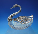 FB German Sterling Silver Crystal Sugar Basket Swan Form w/Movable Wings (#6473)