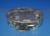 European .935 Sterling Silver Pill Trinket Box Brite-cut GW Interior c1930 #6511