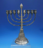 Judaica by Unknown .800 Silver Menorah 8-Candle 11" Tall x 8 1/2" (#6533)