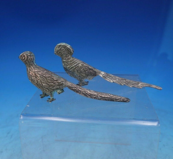 Vigueras Mexican Sterling Silver Salt and Pepper Set 2pc Pheasant Form (#6538)