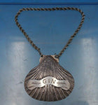 JP & Co English Sterling Silver Liquor Label "Gin" with Shell Motif (#6576)